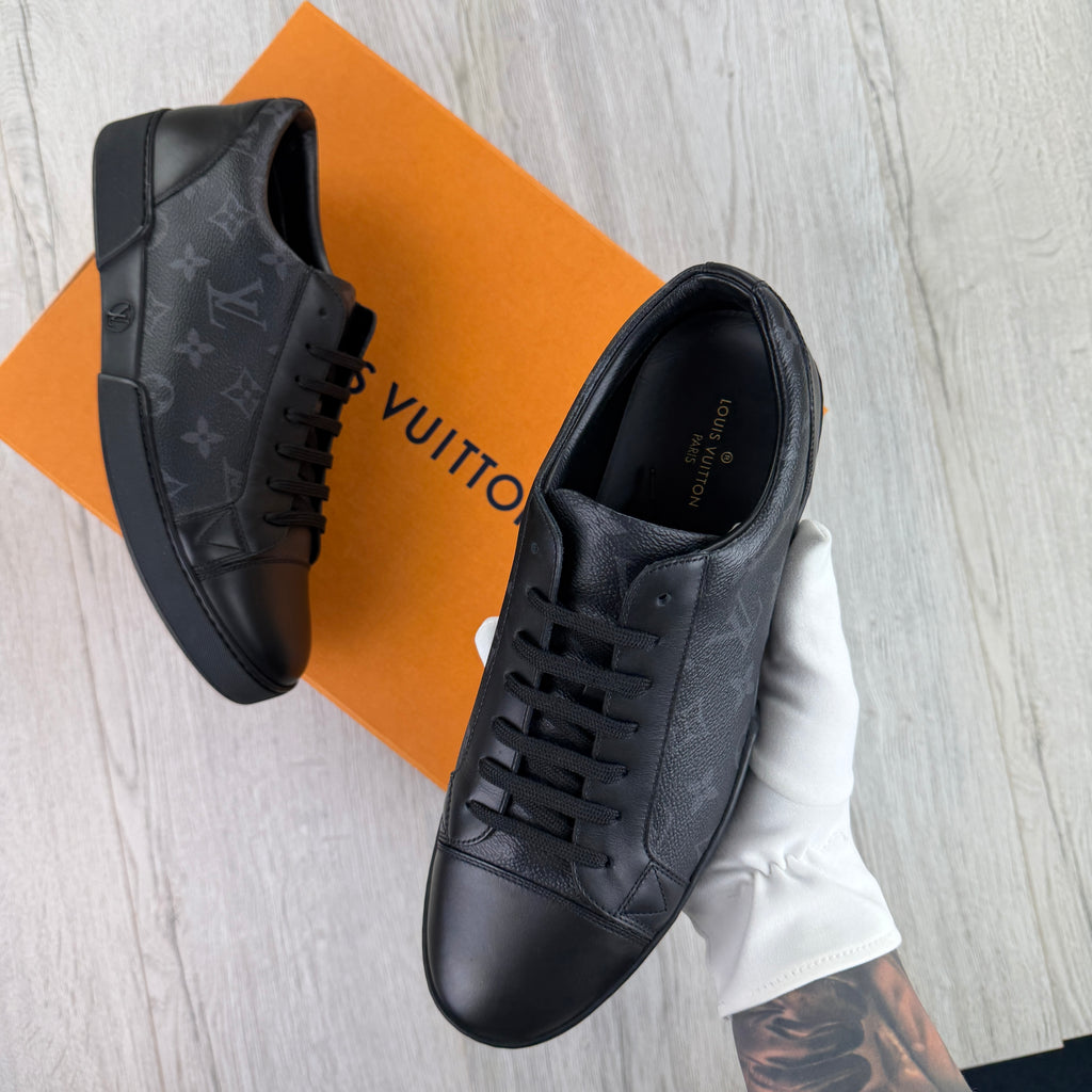 Louis Vuitton Men’s Black Damier Low Trainers - Uk 8 (Fit 8.5)