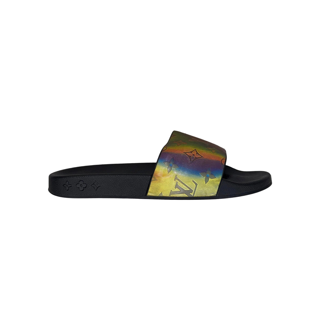 Louis Vuitton Multicolor Iridescent Monogram Rubber Waterfront Sliders - Uk 6 (Fit 7)