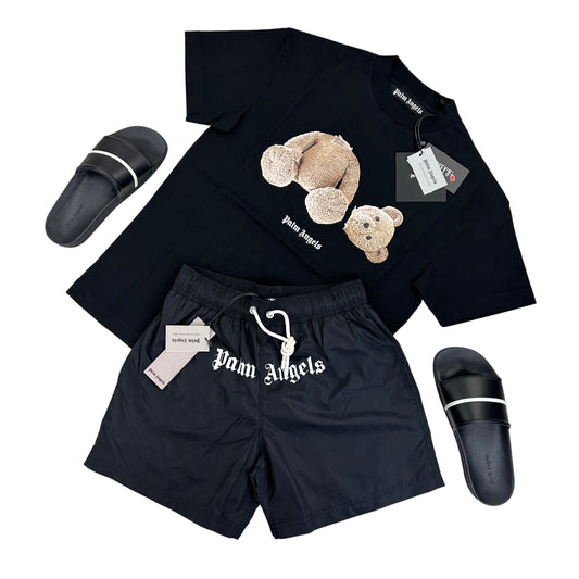 Palm Angels Men’s Black Full Summer Set