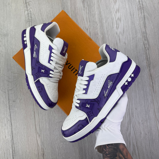 Louis Vuitton Men’s Purple Monogram Trainers - Uk 10 (Fit 11)