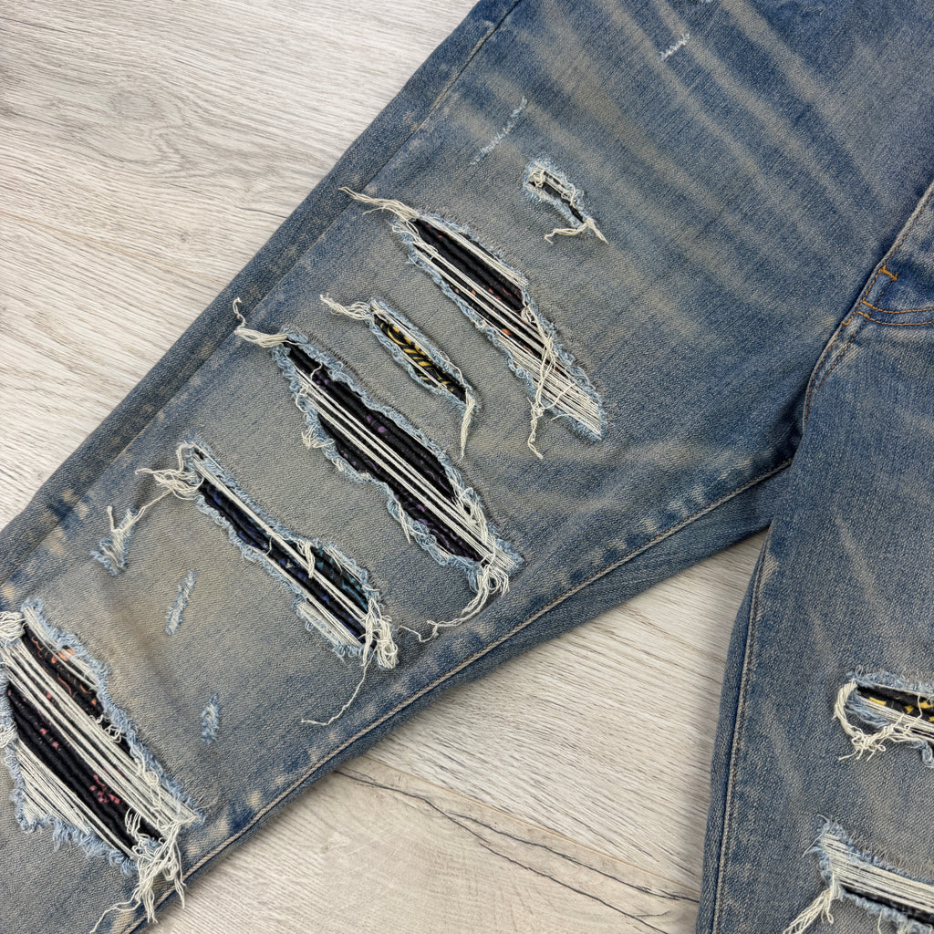 Amiri Men’s Light Blue Denim MX1 Jeans - Uk 33