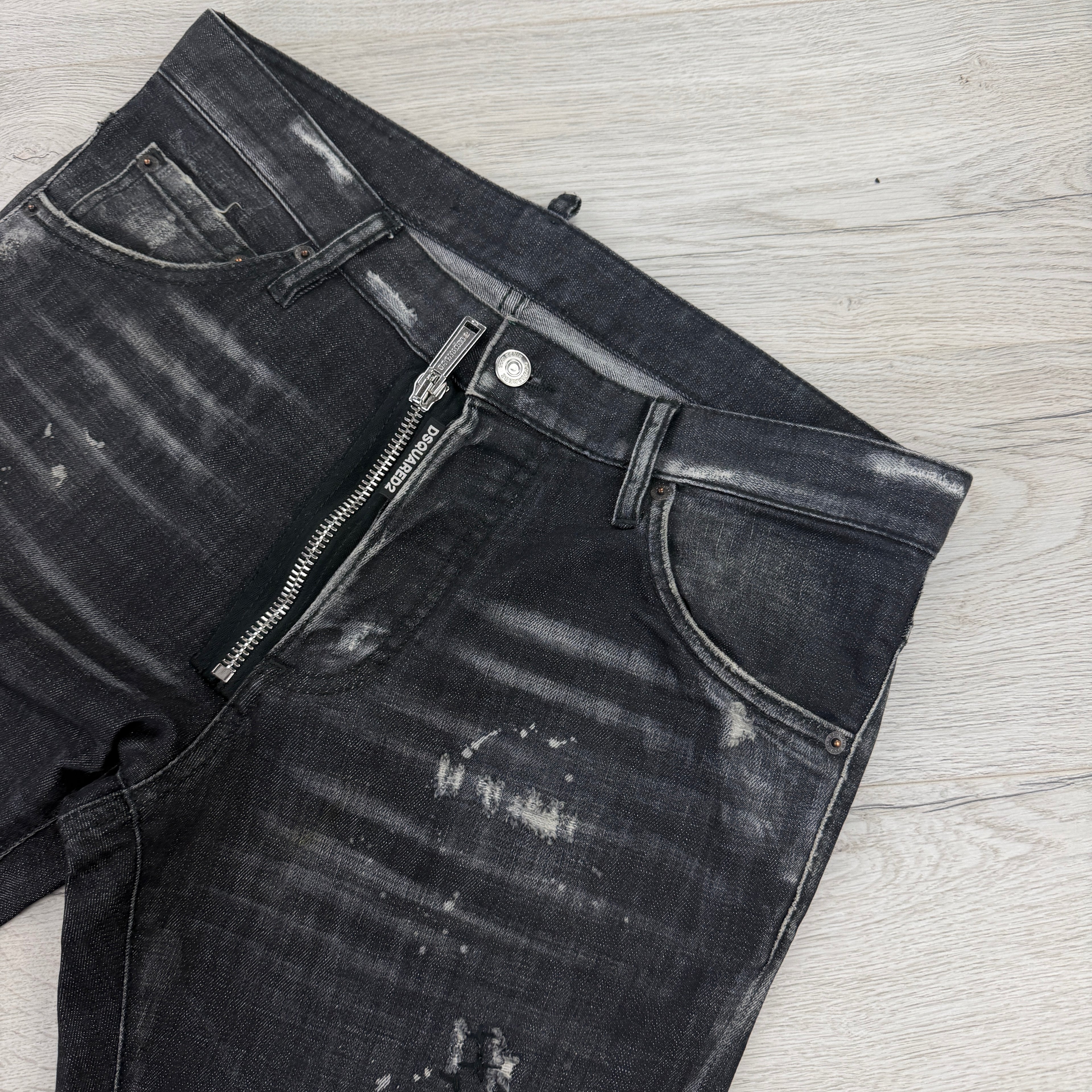 Dsquared2 Men’s Black Distressed Jeans - 48 (Uk 32)