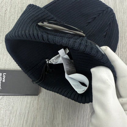CP Company Men’s Navy Goggle Beanie