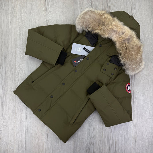 Canada Goose Men’s Khaki Green Wyndham Parker Jacket - Small Fusion