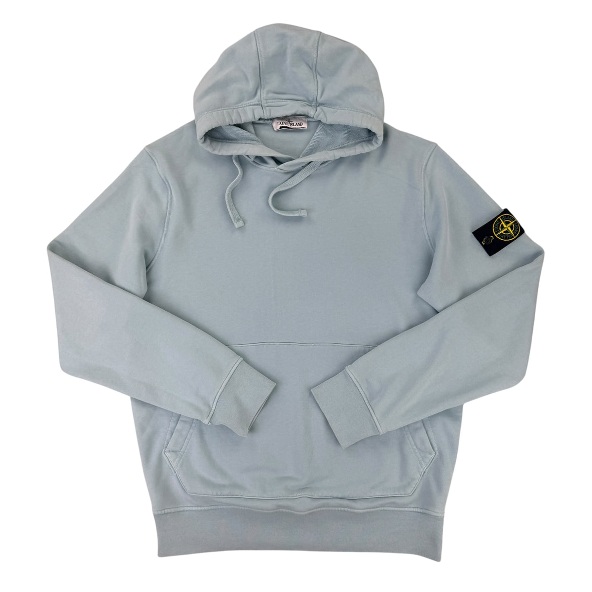Stone Island Men’s Baby Blue Pullover Hoodie - Large