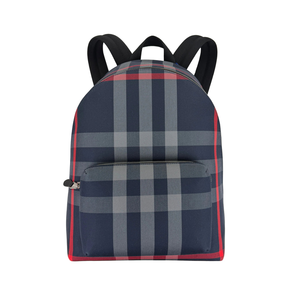 Burberry Men’s Navy Check Print Backpack