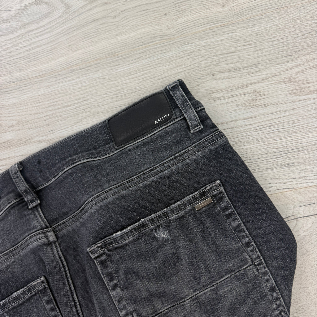 Amiri Men’s MX1 Aged Black Distressed Jeans - Uk 36