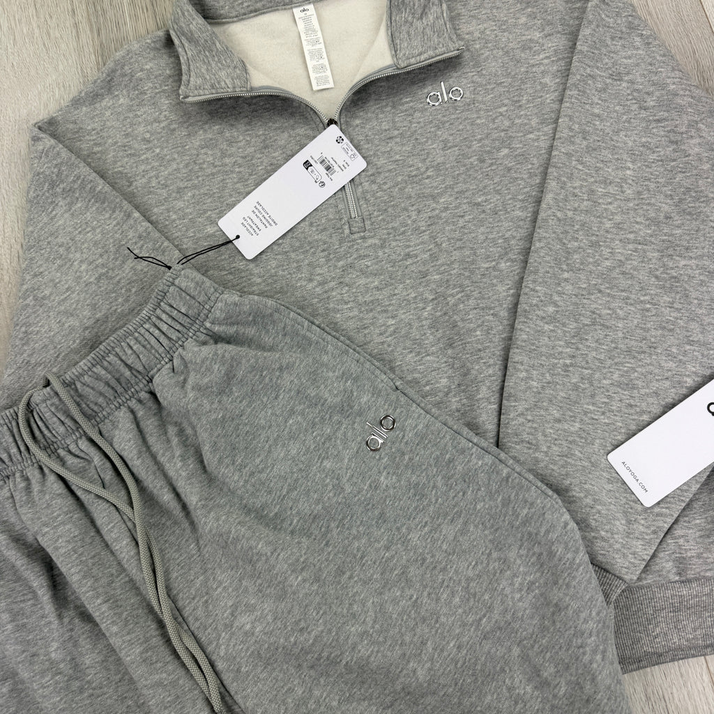 Alo Men’s Grey Full Tracksuit Relaxed Fit
