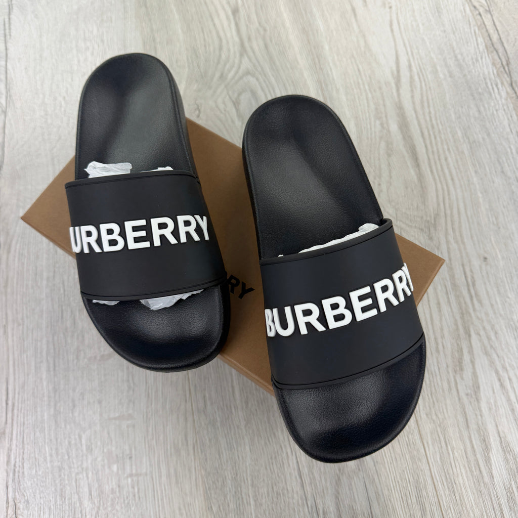 Burberry Logo Men’s Black Sliders