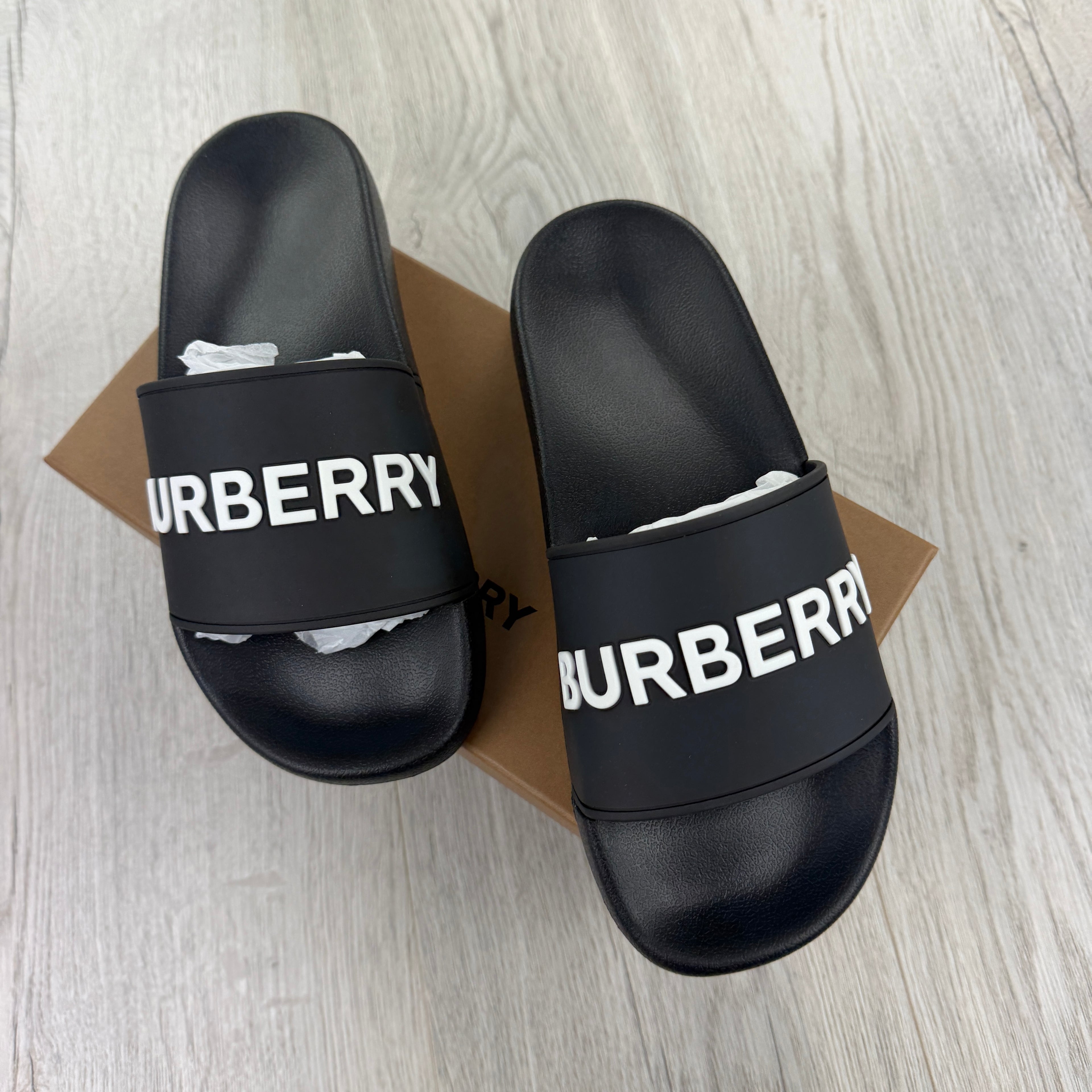 Burberry Logo Men’s Black Sliders