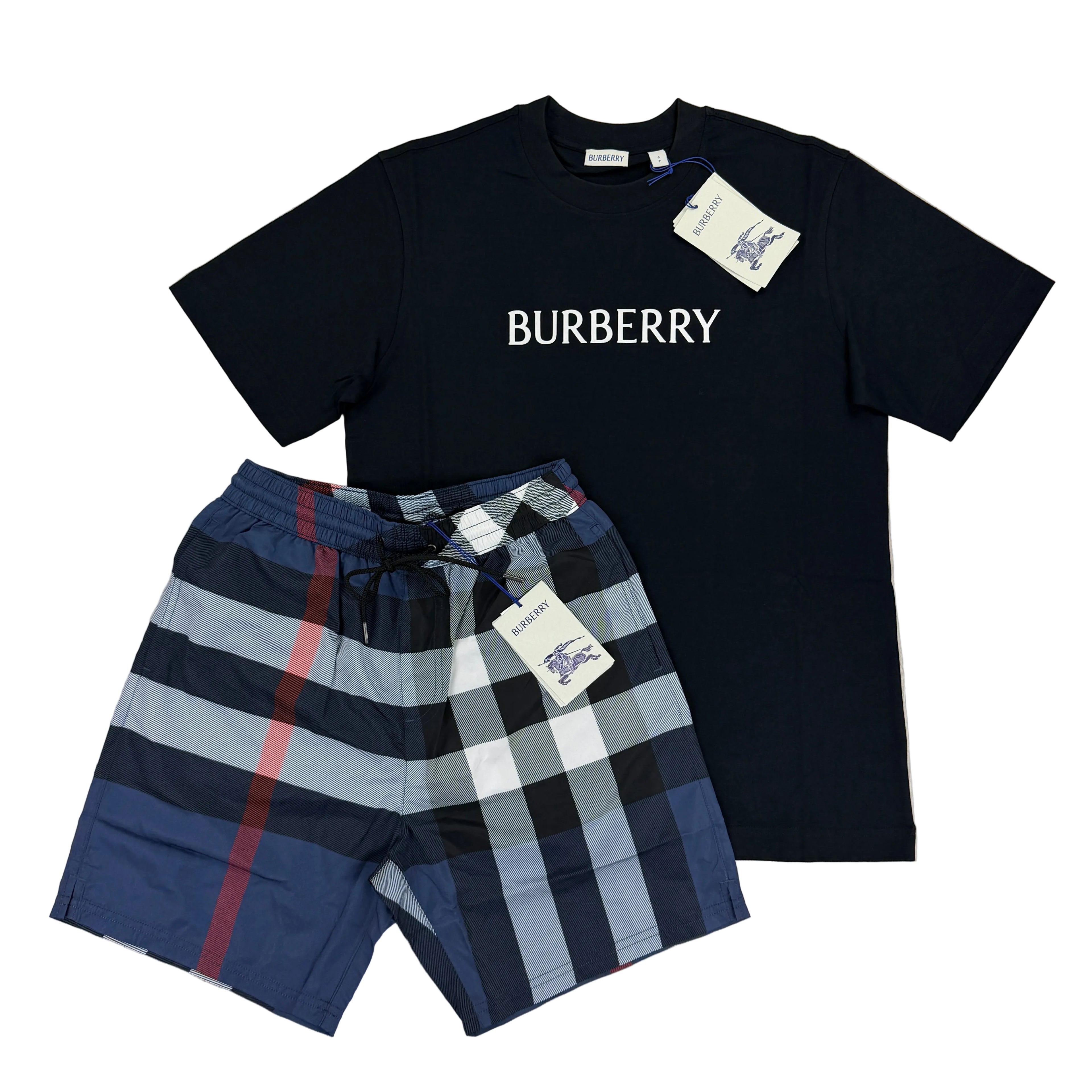 Burberry Men’s T-shirt & Navy Swim Short Set