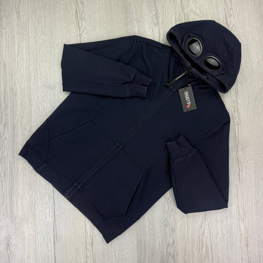 Cp Company Men’s Navy Zip-up Hoodie - Medium