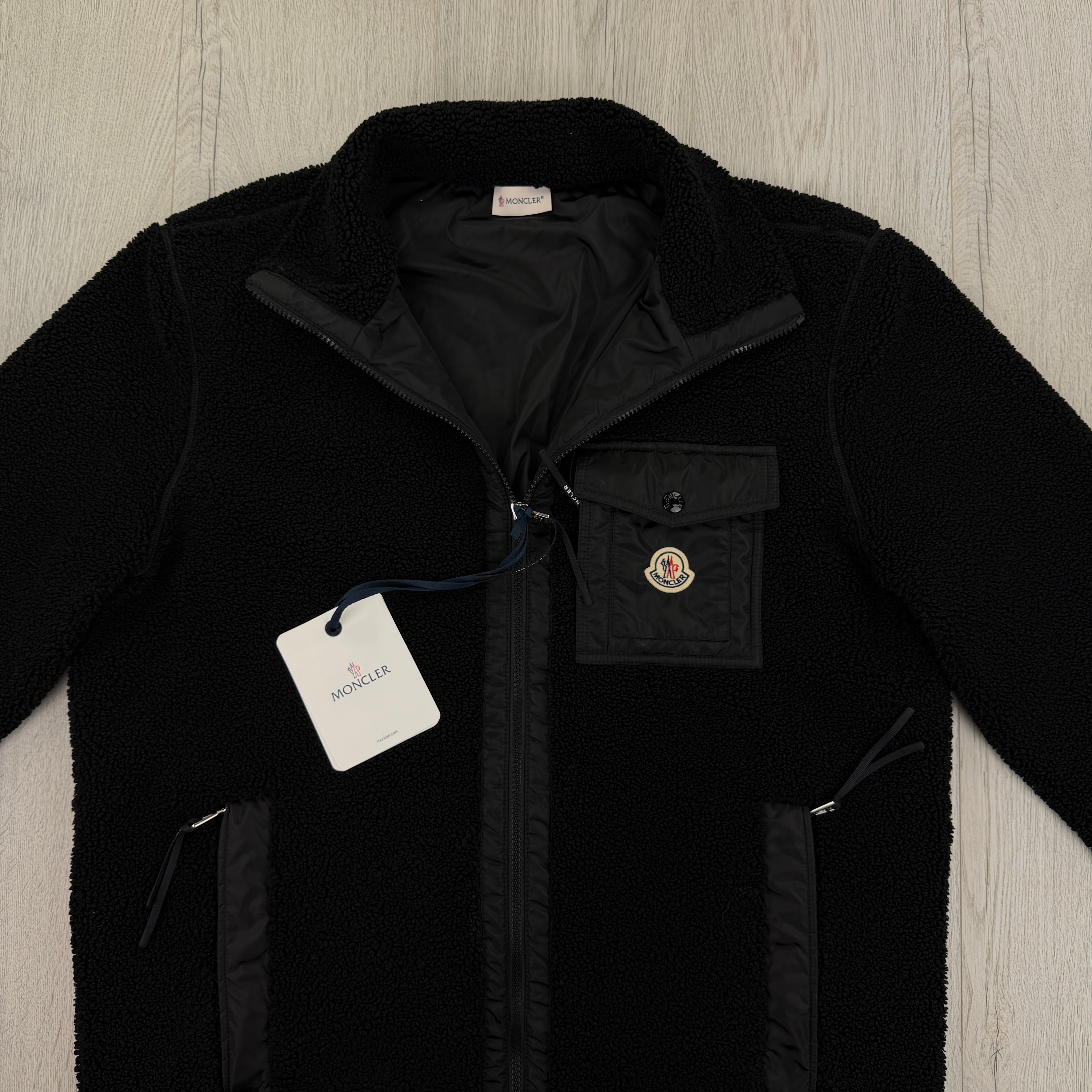 Moncler Men’s Black Zip-up Felpa Aperta Con Zip Taglia - XL