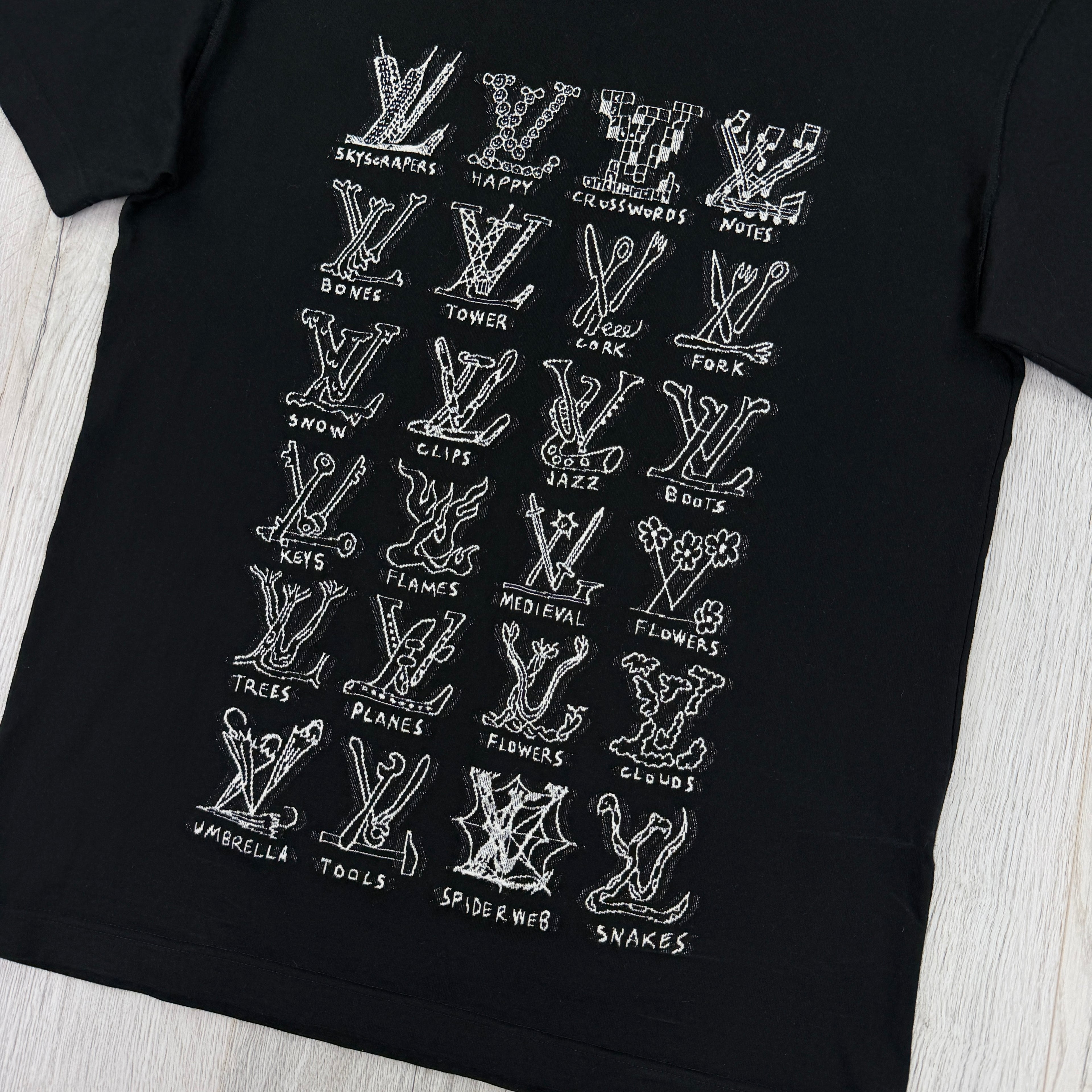 Louis Vuitton Men’s Black Cartoons Jacquared T-shirt - Small