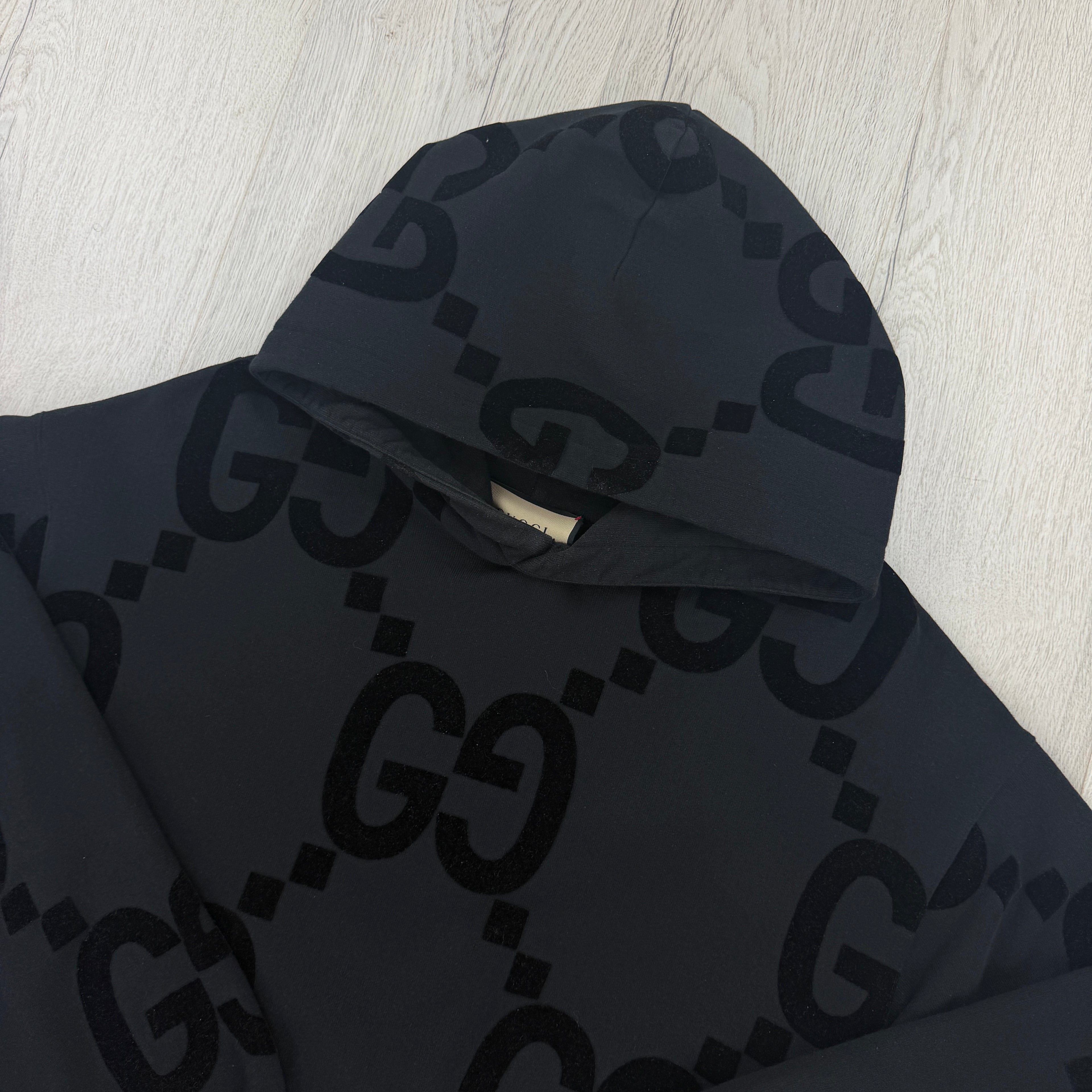 Gucci Men’s Black GG Jacquard Full Hooded Tracksuit - Large