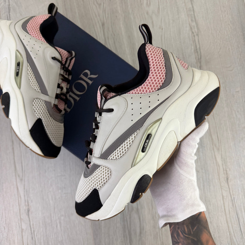 Dior B22 Men’s Pink Grey & White Trainers - 45 (Uk 10/10.5)