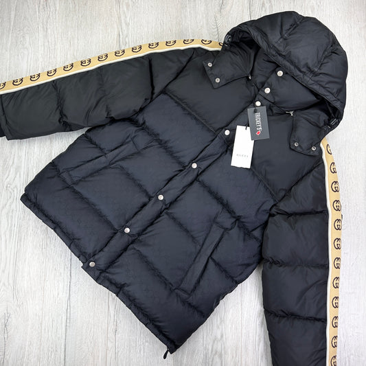 Gucci Men’s GG Jacquard Nylon Padded Down Jacket - Size 50