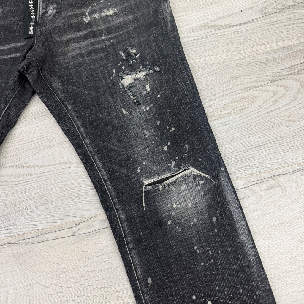 Dsquared2 Men’s Black Distressed Jeans - 48 (Uk 32)