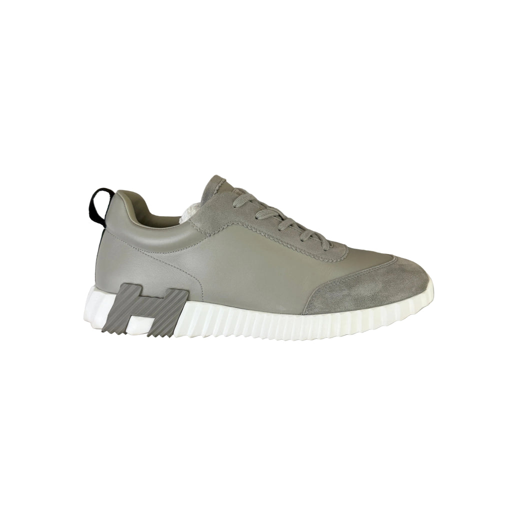 Hermes Men’s Grey Suede Bouncing Sneakers - Uk 11
