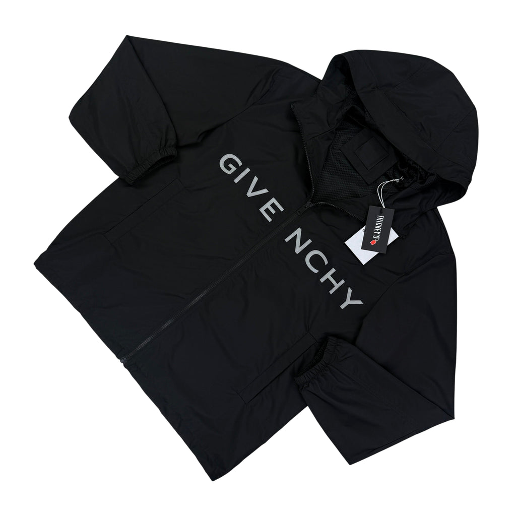 Givenchy Men’s Black Zip-up Windbreaker Jacket - 44