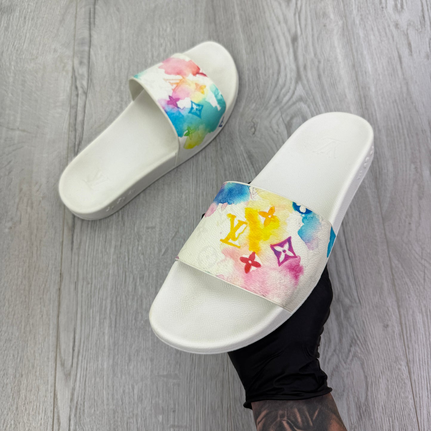 Louis Vuitton Men’s Multicolour Waterfront Mule Sliders - Uk 9