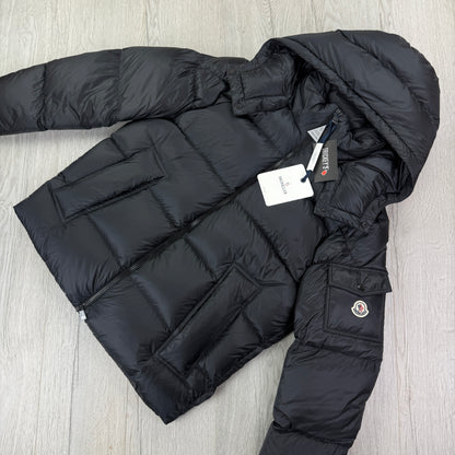 Moncler Men’s Couyere Hooded Black Down Jacket - Size 4