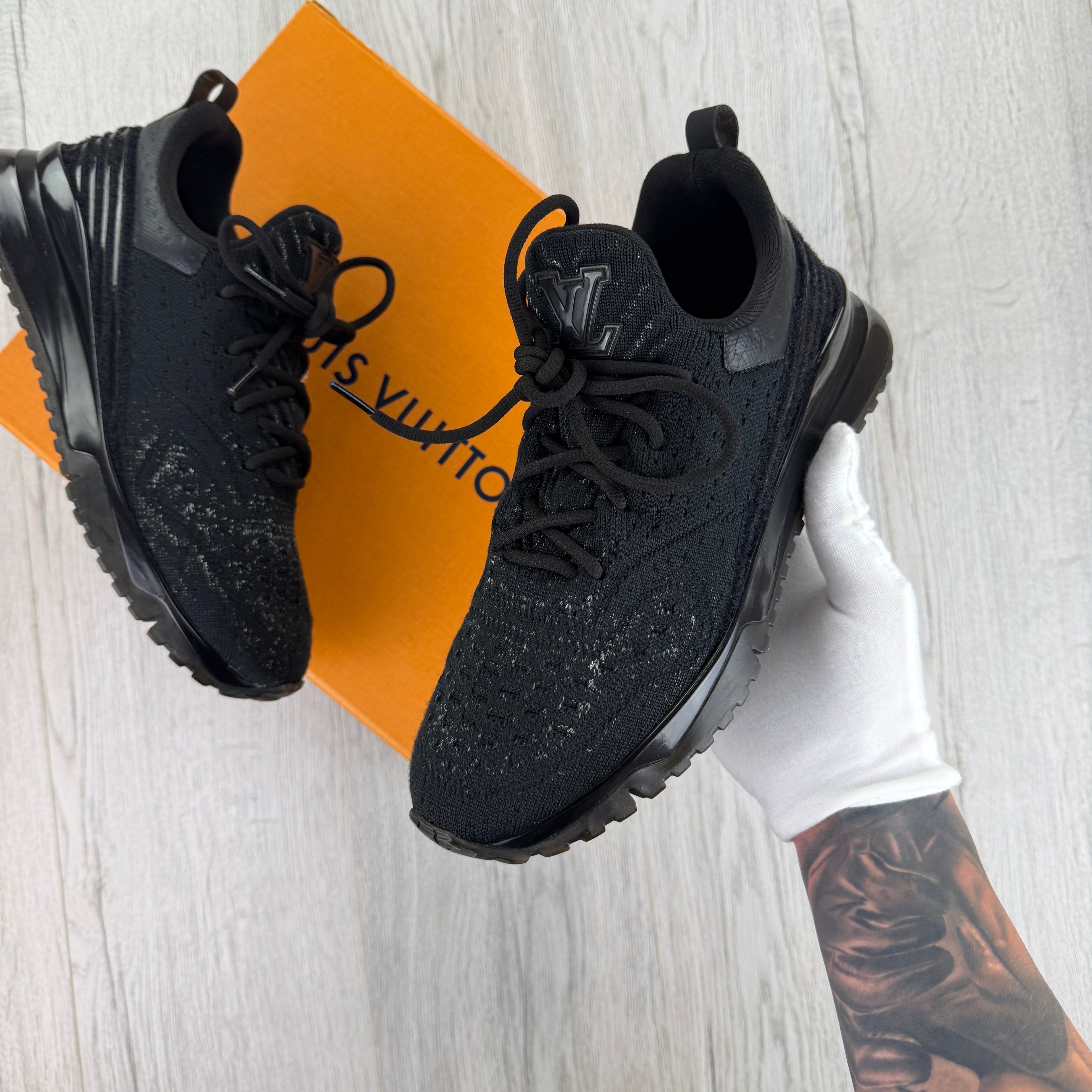 Louis Vuitton Men’s VNR Black Trainers - Uk 8