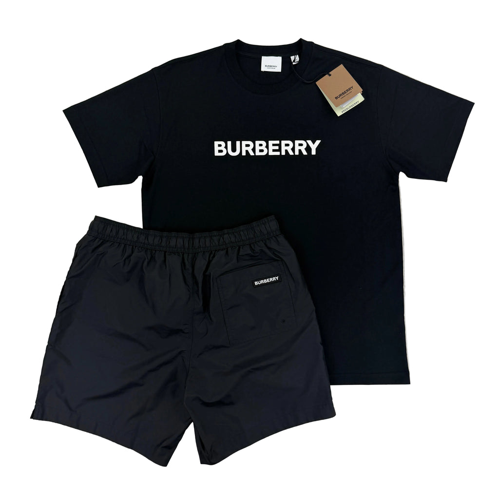 Burberry Men’s Black T-shirt & Shorts Set