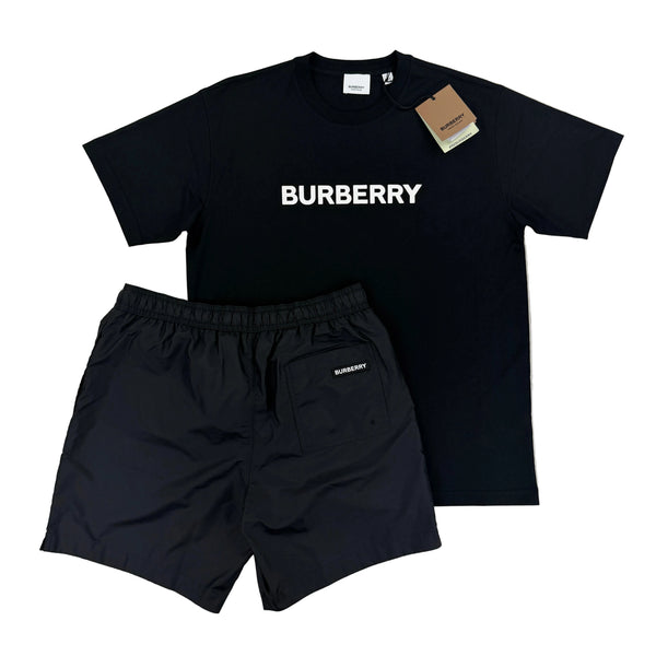 Burberry Men’s Black T-shirt & Shorts Set