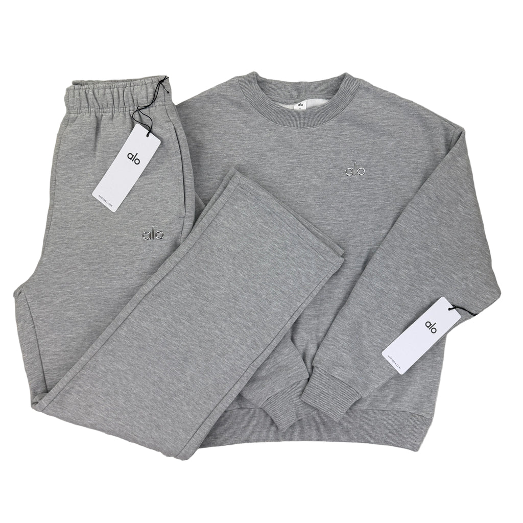 Alo Men’s Grey Full Tracksuit Relaxed Fit