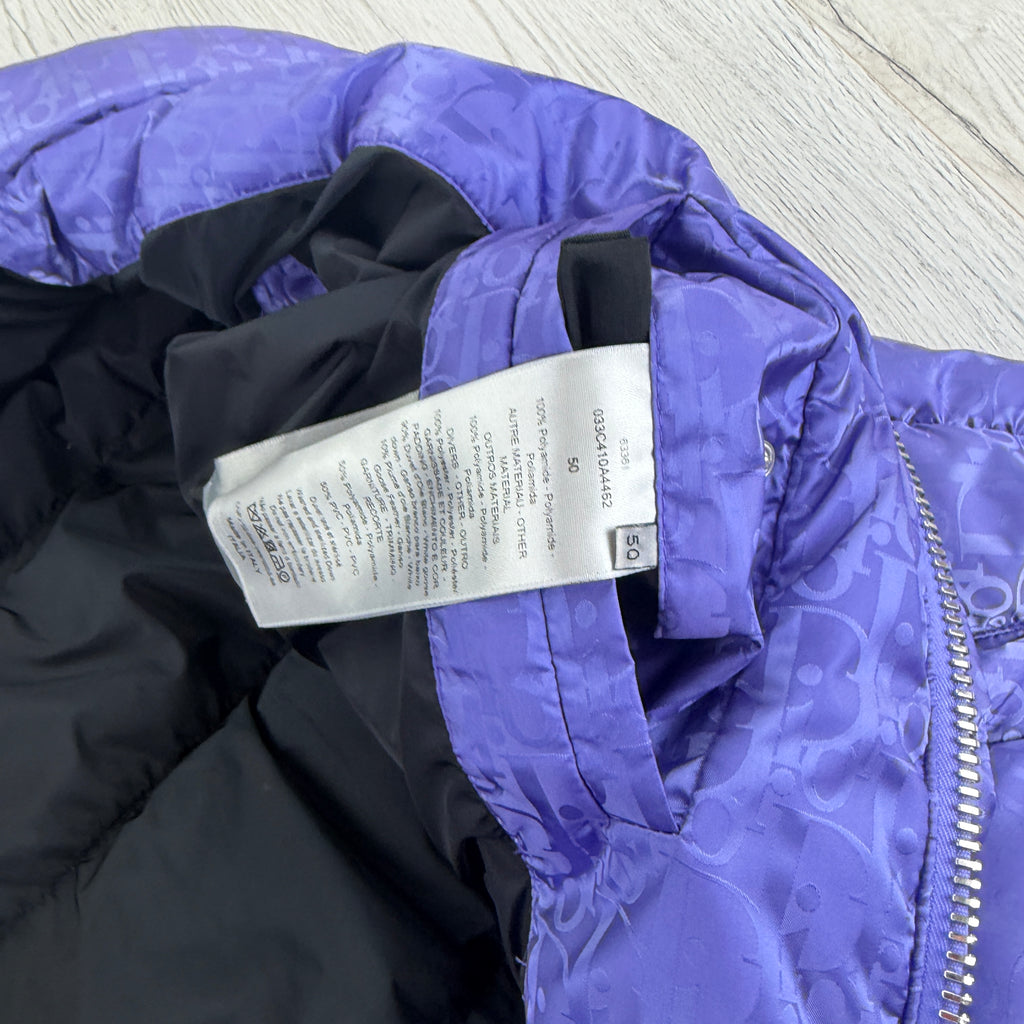 Dior Men’s Oblique Purple Zip-up Down Bodywarmer - 50 (M/L)
