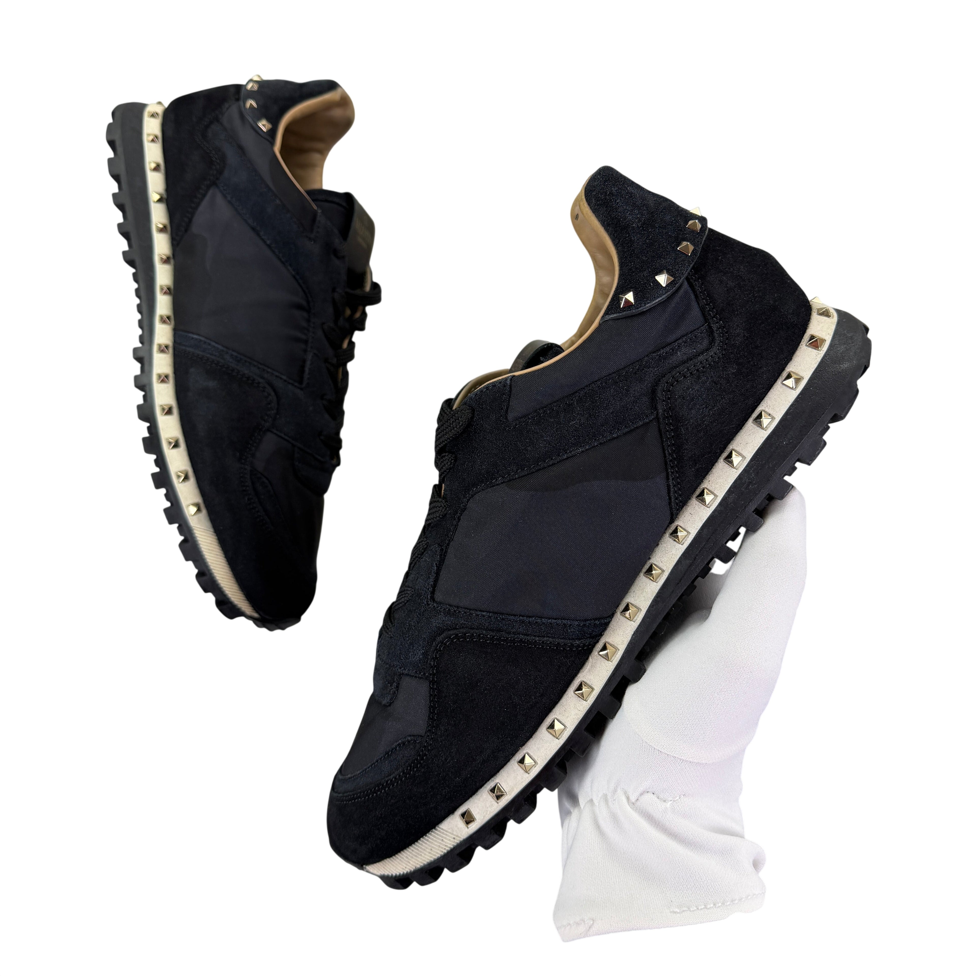 Valentino Men’s Navy Rockstud Trainers - Uk 10