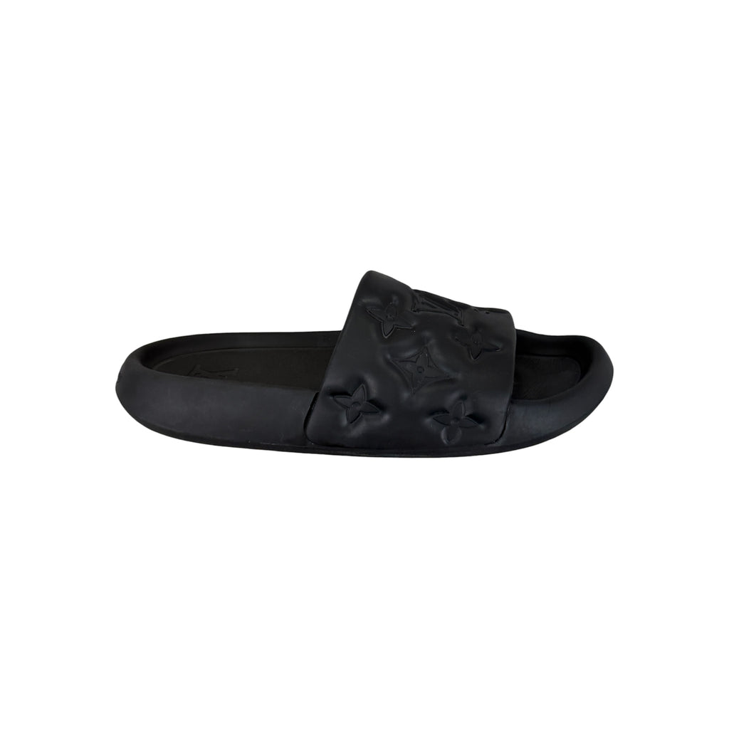 Louis Vuitton Men’s Black Waterfront Mules Sliders - Uk 8 (Fit 8.5/9)