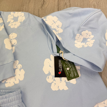 Denim Tears Men’s Baby Blue Shorts & Hoodie Set