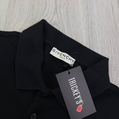 Givenchy Men’s Black Polo Shirt Slim Fit - XS