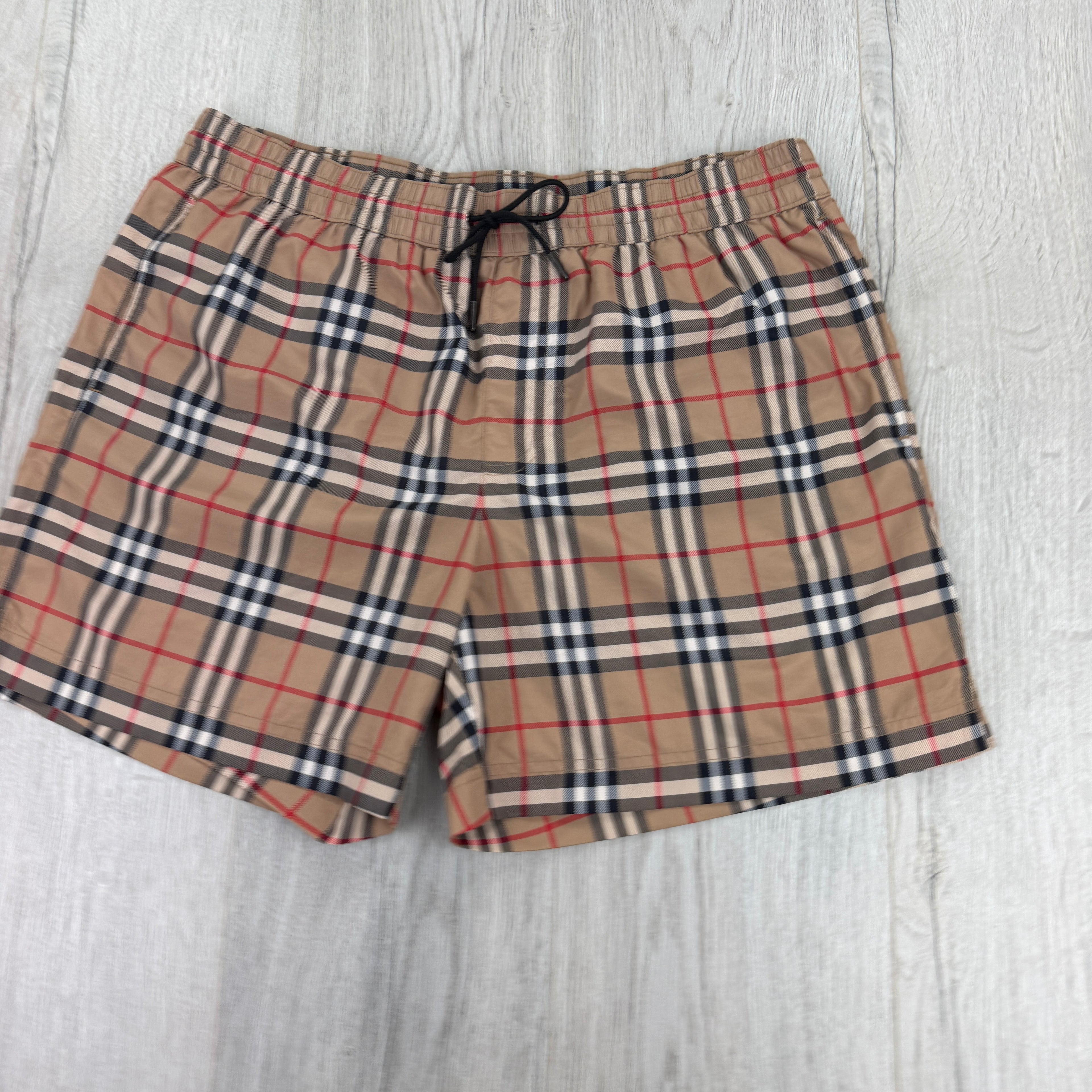 Burberry Men’s Check Short Swim Shorts - Large