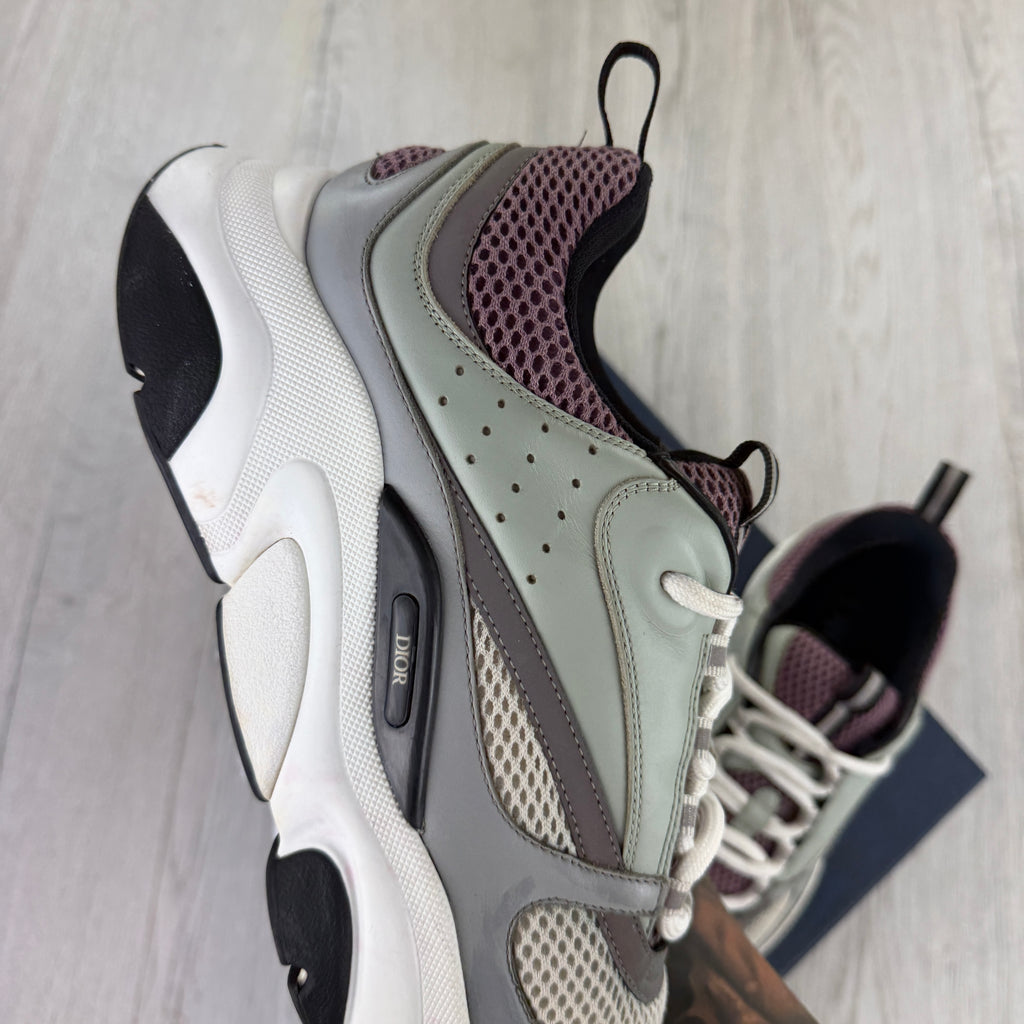 Dior B22 Men’s Lavender & Grey Trainers - 42.5 (Fit Uk 7.5/8)
