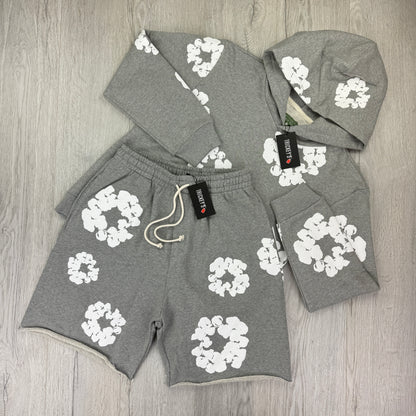 Denim Tears Men’s Grey Shorts & Hoodie Set