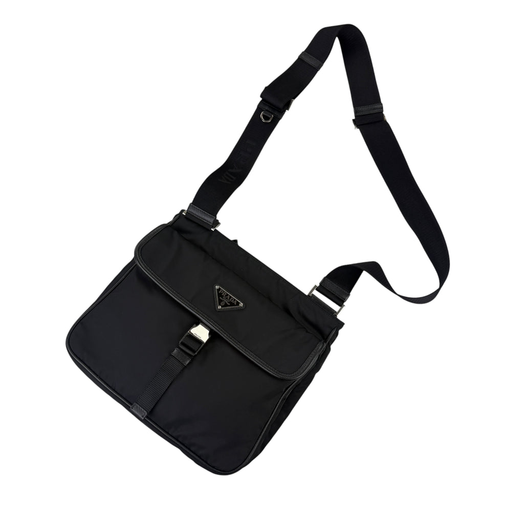 Prada Men’s Black Nylon Messenger Bag