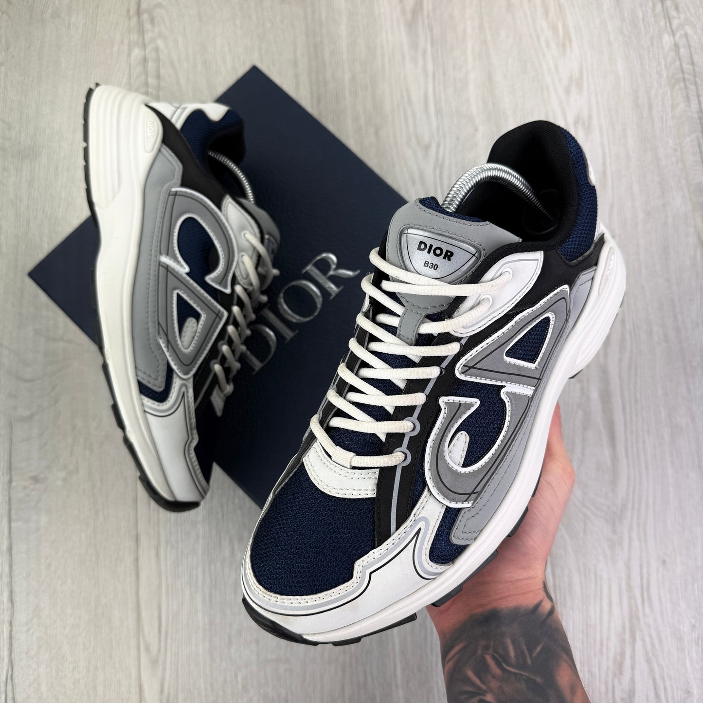 Dior B30 Men’s Blue & White Trainers - 42 (Fit Uk 8)