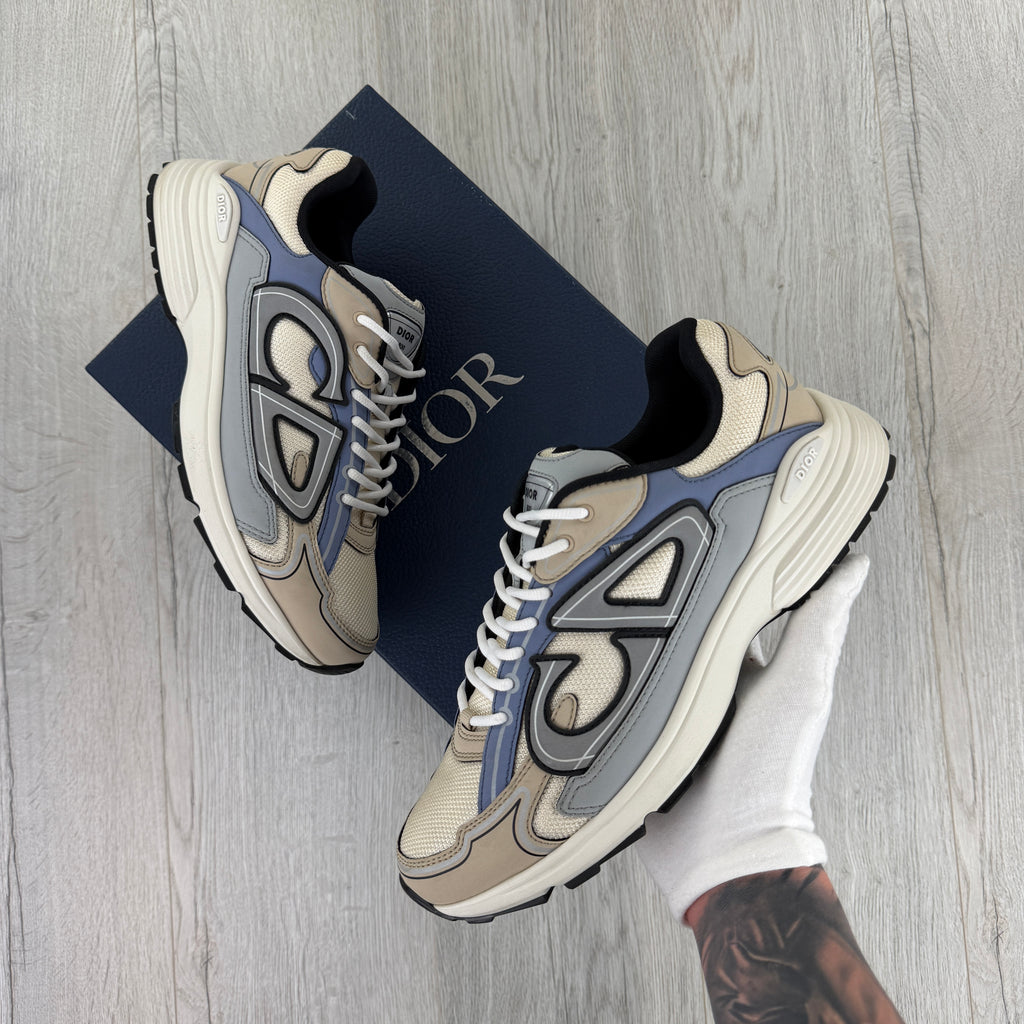Dior B30 Men’s Beige & Blue Trainers - 44 (Uk 10)