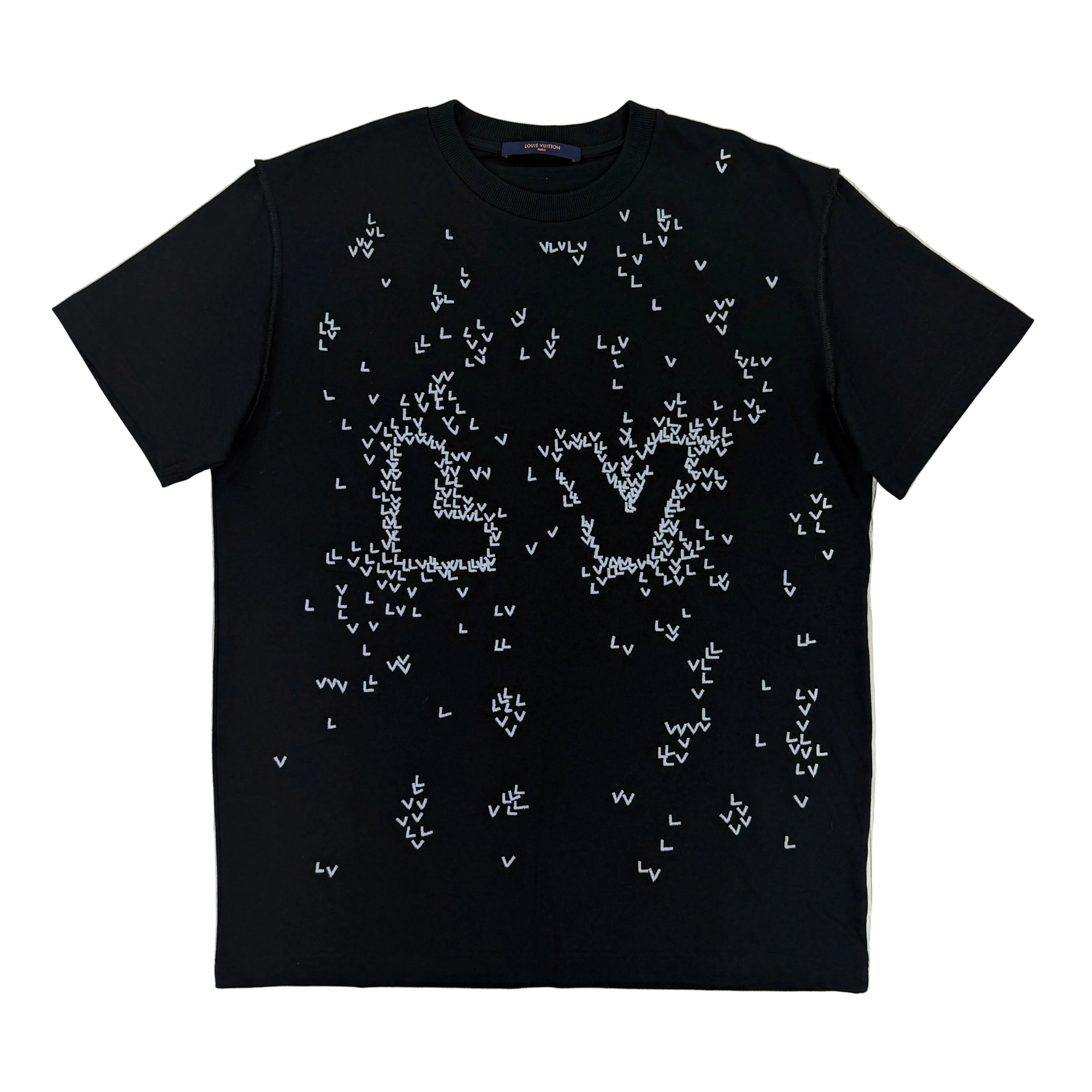 Louis Vuitton Men’s LV Spread Embroidery Black T-Shirt - Small