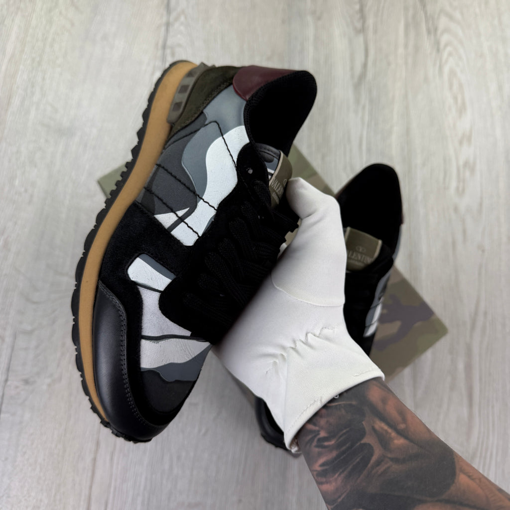 Valentino Men’s Camo Rockrunner Trainers - Uk 6.5