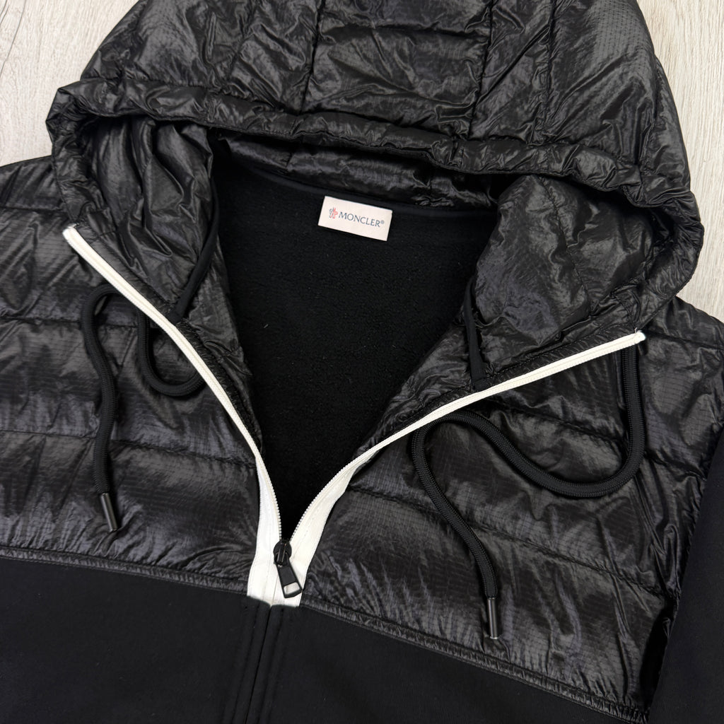 Moncler Men’s Black Hoodie / Maglia Cardigan - XL Slim