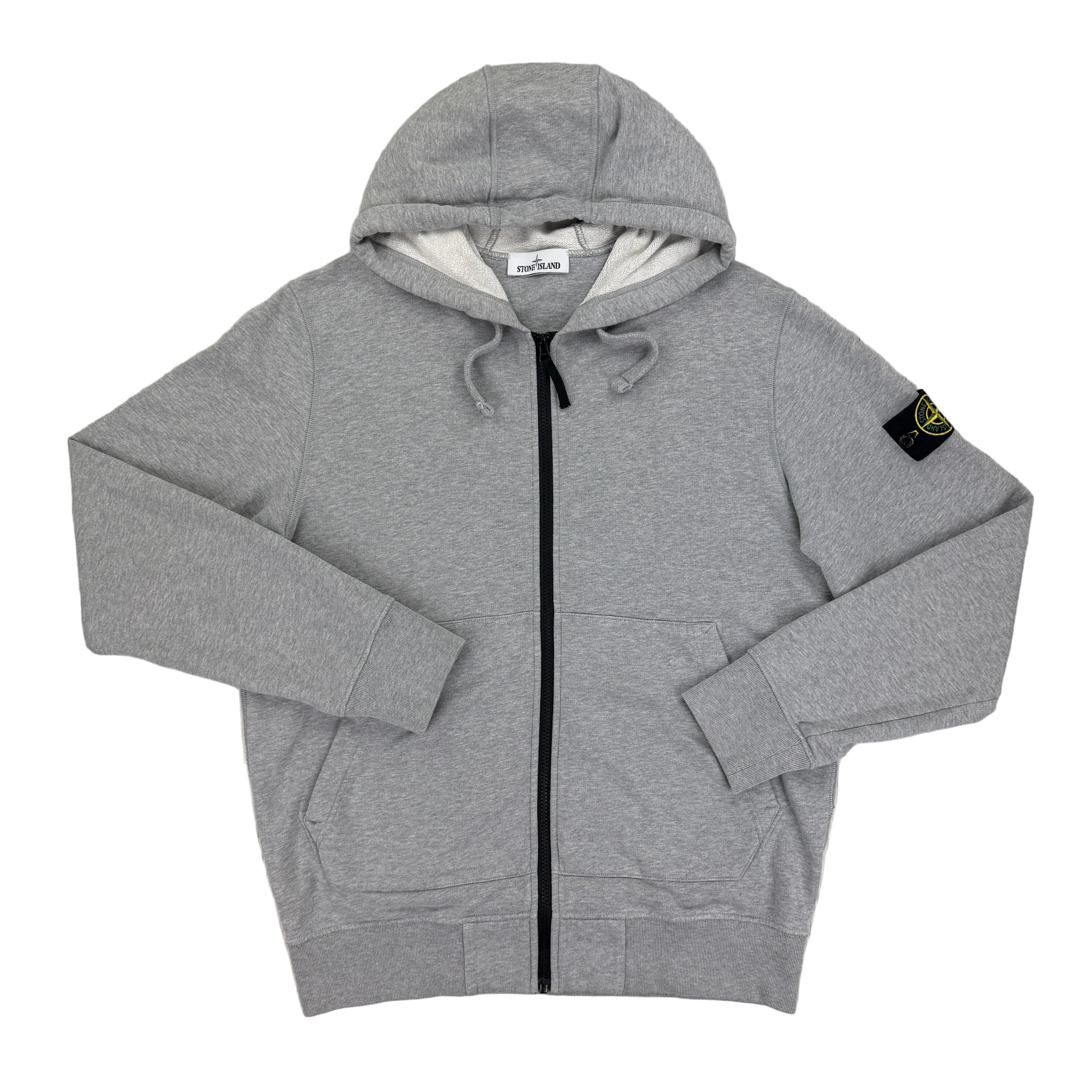 Stone Island Men’s Grey Zip-up Hoodie - XL