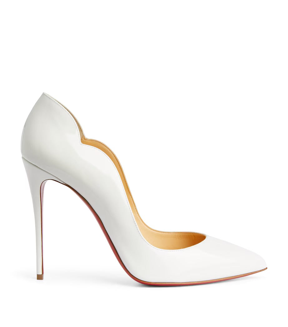 Christian Louboutin Women’s White Kate 120 Patent Leather Pumps