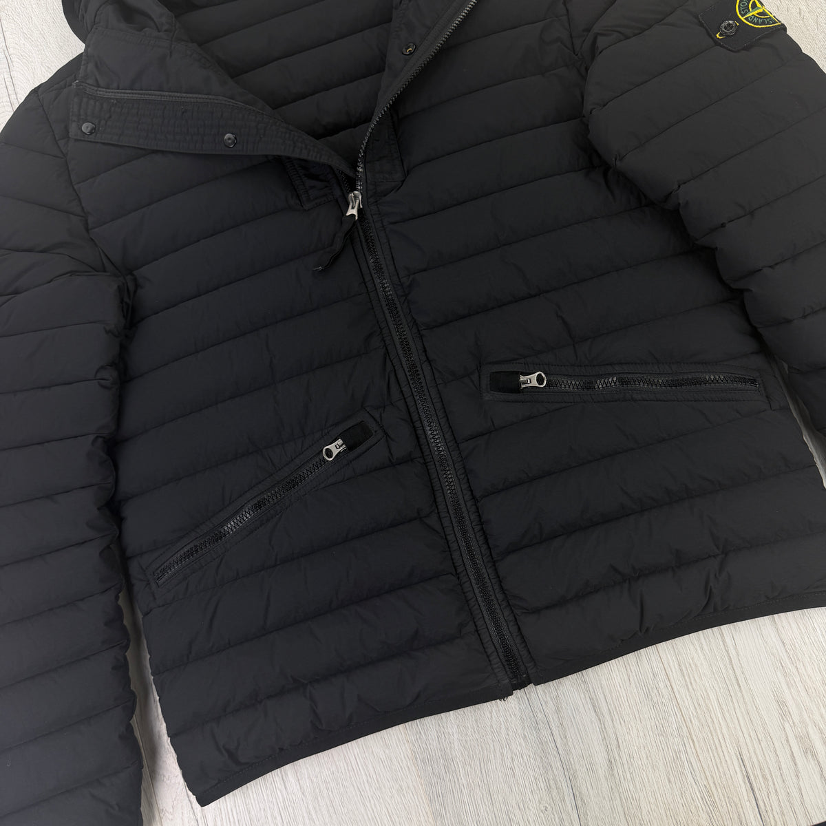 Stone Island Men’s Zip-up Loom Woven Down Jacket - Medium