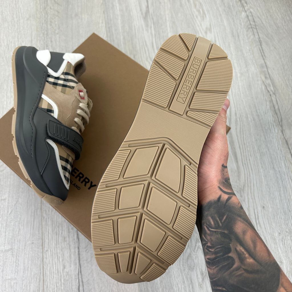 Burberry Men’s Vintage Check, Suede Leather Trainers