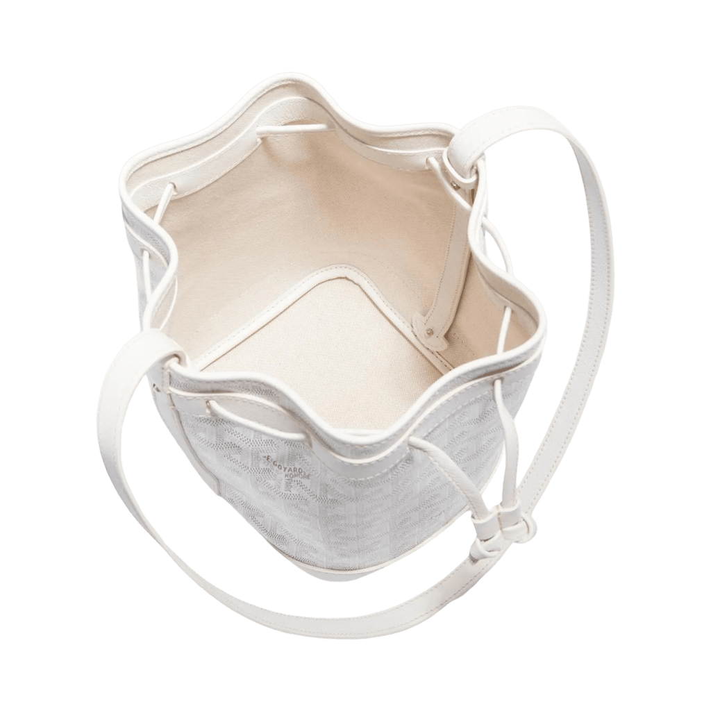 Goyard Petit Flot Bucket Bag White