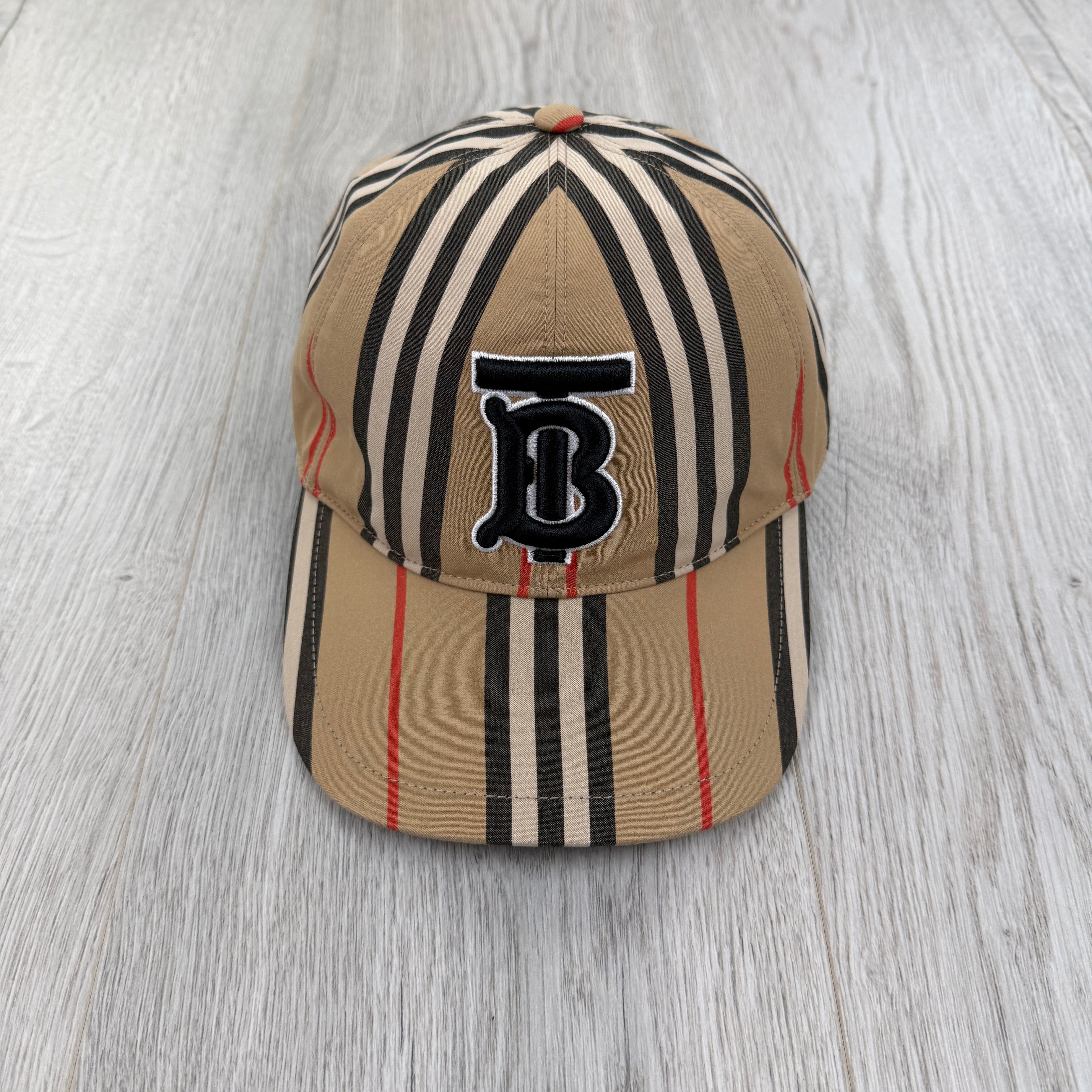 Burberry Men’s Beige BT Logo Baseball Cap - Large